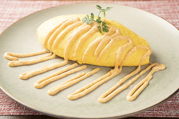 明太子風味のシーフードオムライス